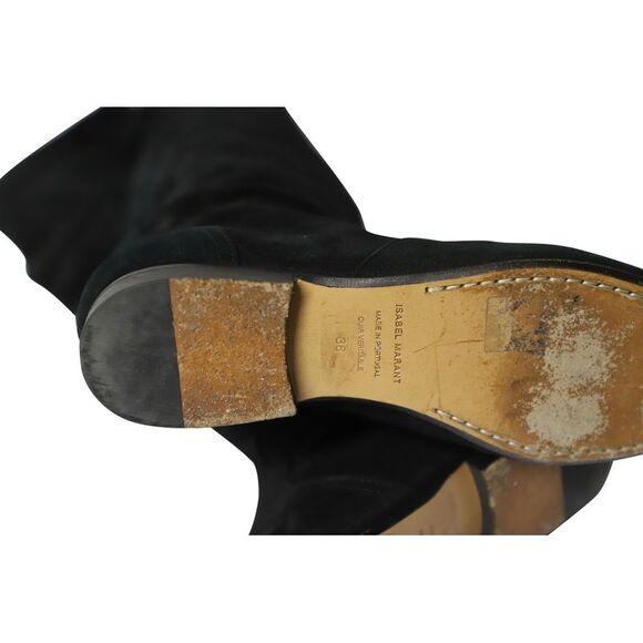 Isabel Marant Thigh High Boots in Black Suede - Picture 6 of 7